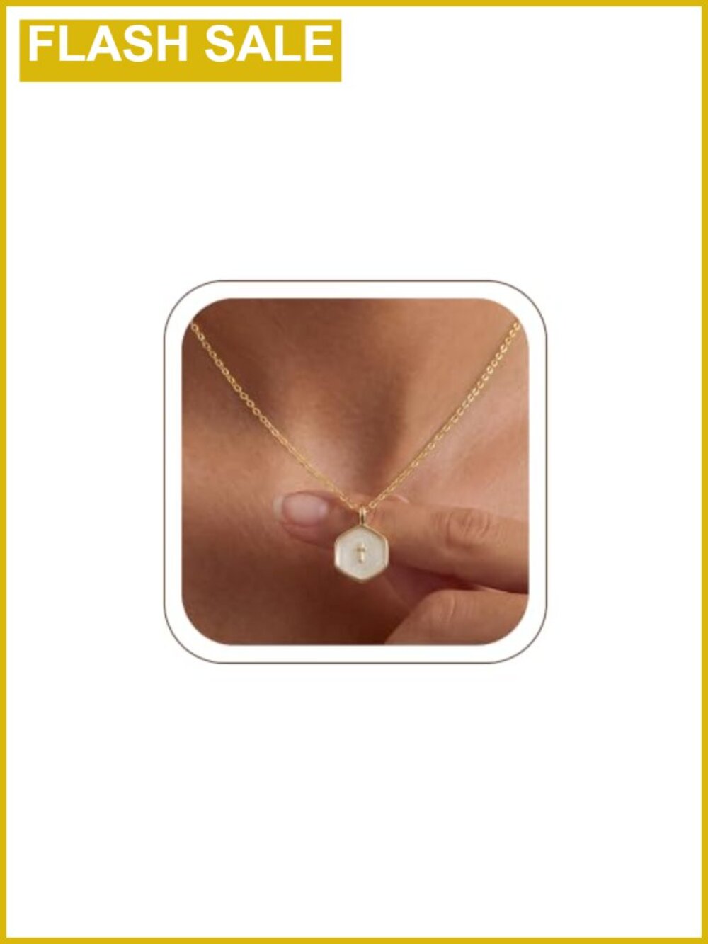 14K Gold Plated Cross Necklace White Enamel Pendant Women